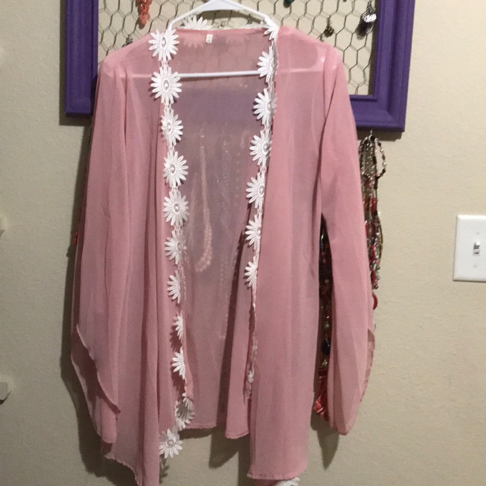 Sheer cardigan cover